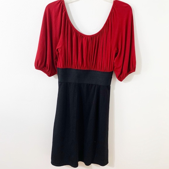 Studio M Color Block High Waist Peasant Top Dress - Picture 4 of 9